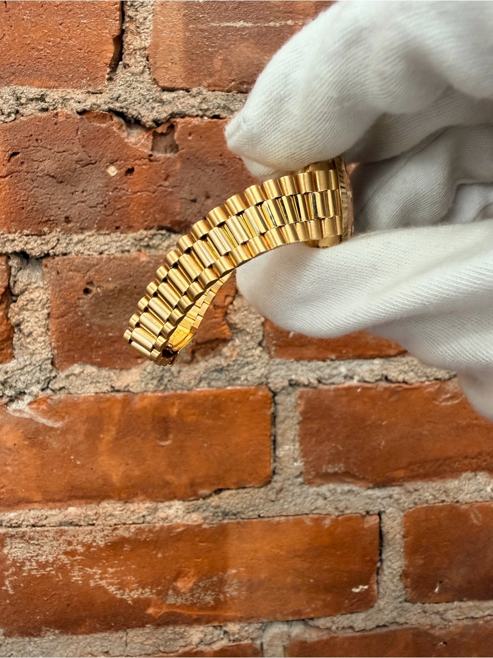 Ladies Rolex Datejust President Solid 18kt Gold Brown Aftermarket Diamond Dial - Picture 2 of 7